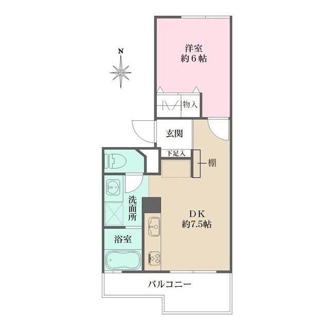 芦屋市東芦屋町のマンションの間取り