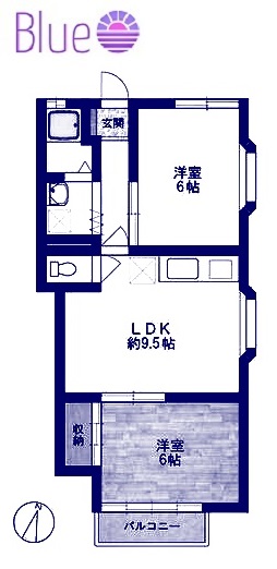 鎌倉市佐助のアパートの間取り