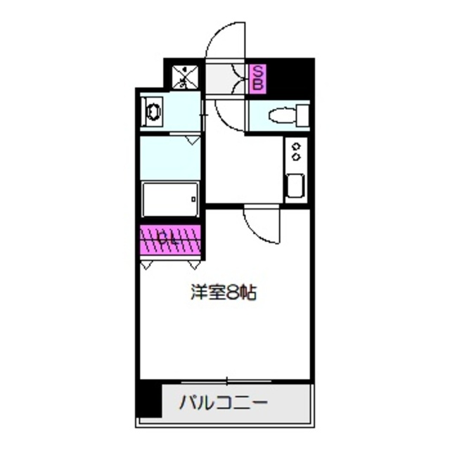 大阪市城東区蒲生のマンションの間取り