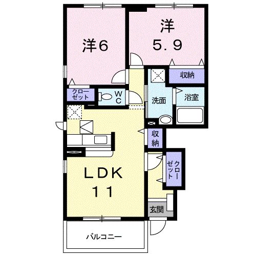 ラフィーネ　Ｃの間取り