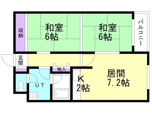 札幌市東区北三十九条東のマンションの間取り