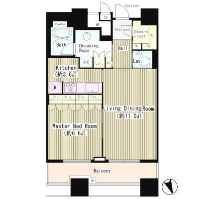 港区台場のマンションの間取り