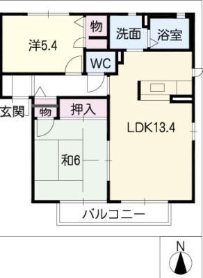 グラン・シャリオＢ棟の間取り