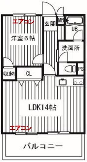 大阪市淀川区西中島のマンションの間取り