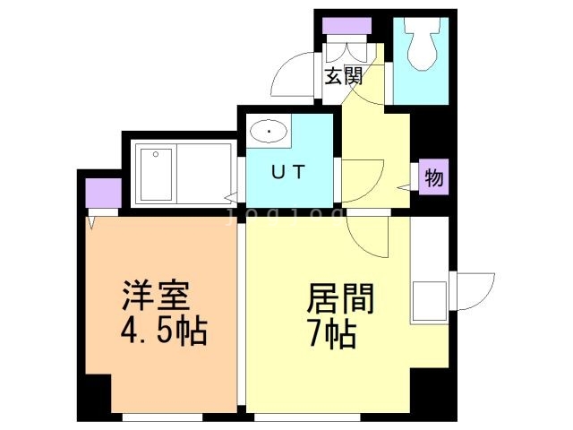 札幌市中央区南一条西のマンションの間取り