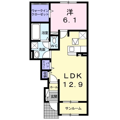 ポプラ　Iの間取り