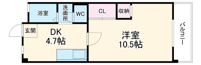 名古屋市瑞穂区本願寺町のマンションの間取り