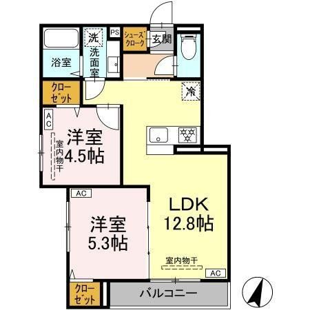 相模原市南区相南のアパートの間取り