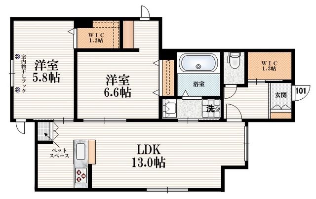 西東京市保谷町のマンションの間取り