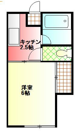 秦野市北矢名のアパートの間取り