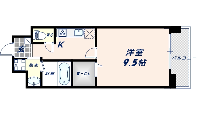 東大阪市足代のマンションの間取り