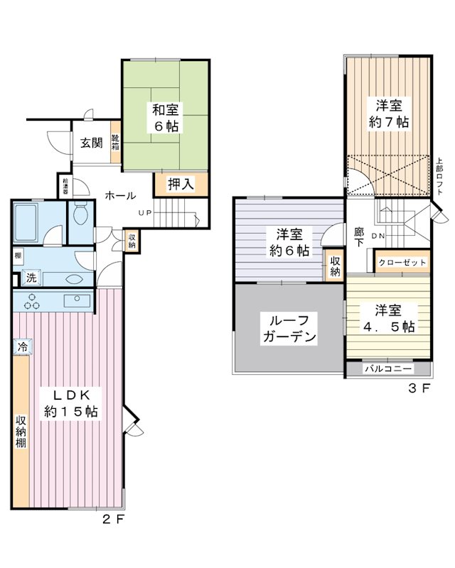 入船北エステート1号棟の間取り