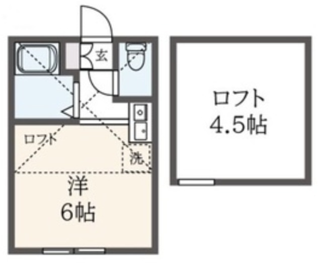 横浜市保土ケ谷区霞台のアパートの間取り