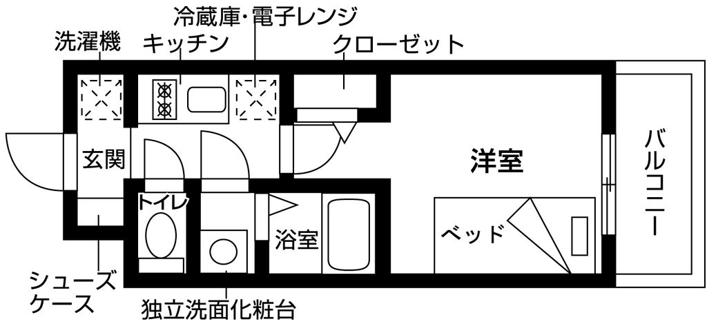 福岡市西区九大新町のマンションの間取り