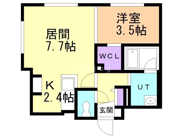 札幌市西区西野一条のマンションの間取り