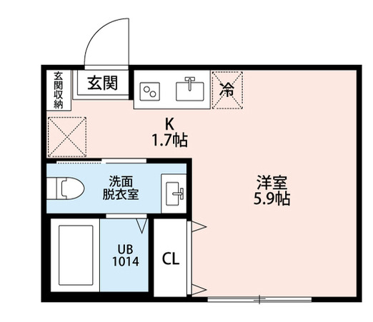 横浜市金沢区富岡東のアパートの間取り