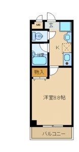 尼崎市道意町のマンションの間取り