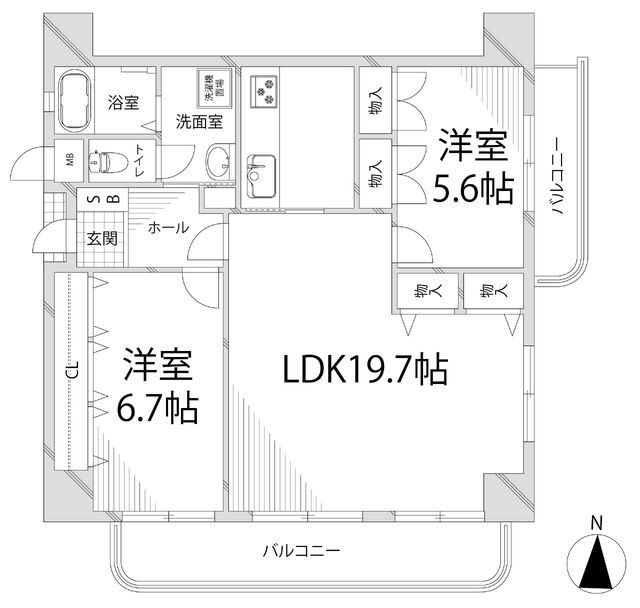 姫路市御立西のマンションの間取り