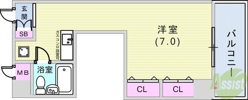 グローバルビレッジ御影の間取り