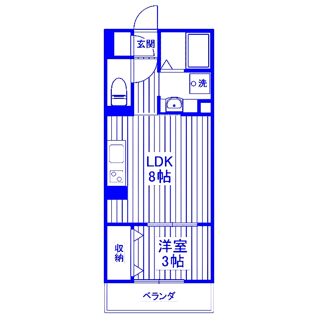 川崎市幸区紺屋町のアパートの間取り