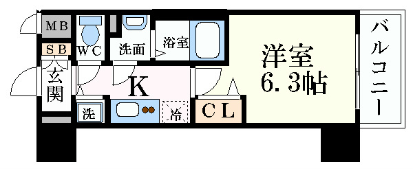 プレサンスみなと元町駅前の間取り