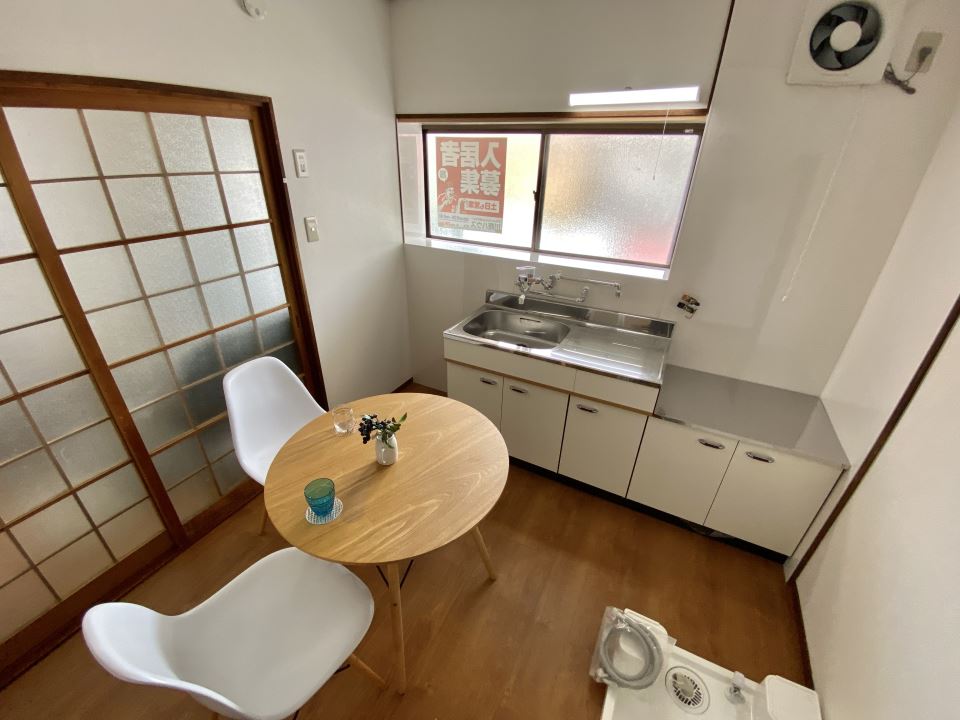 キッチン　４畳のキッチン　新品の流し台です