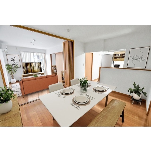 居室・リビング　※実際のお部屋は反転しています。