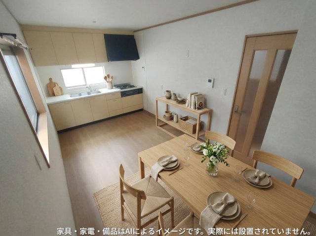 居室・リビング　※家具・家電・備品等はＡＩ画像生成により配置例を示したもので