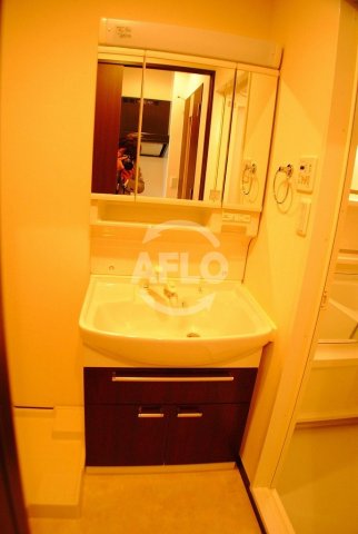 洗面設備　プレジオ南堀江　洗面脱衣所