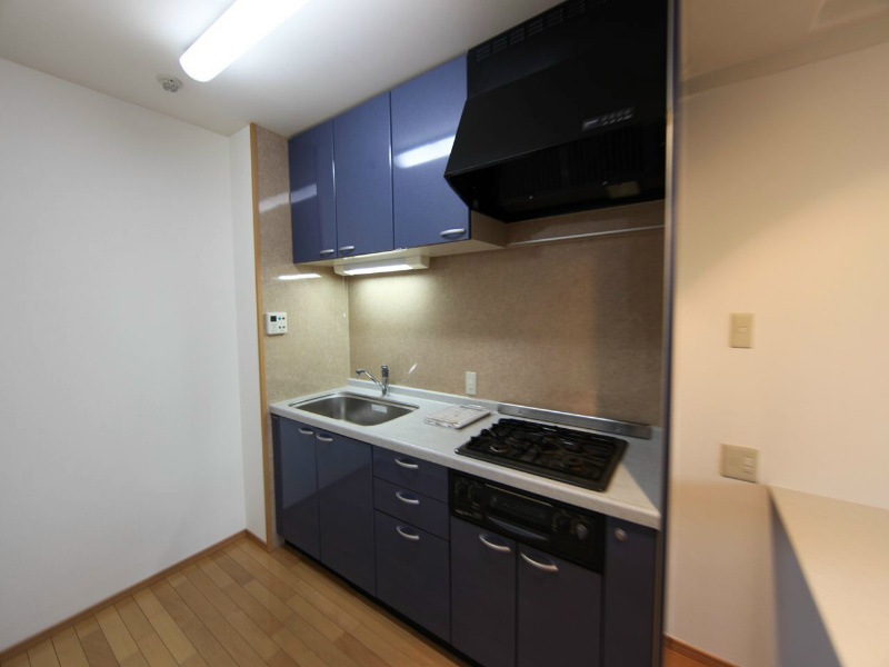 キッチン　システムキッチン（ガス3口コンログリル付）カウンター付