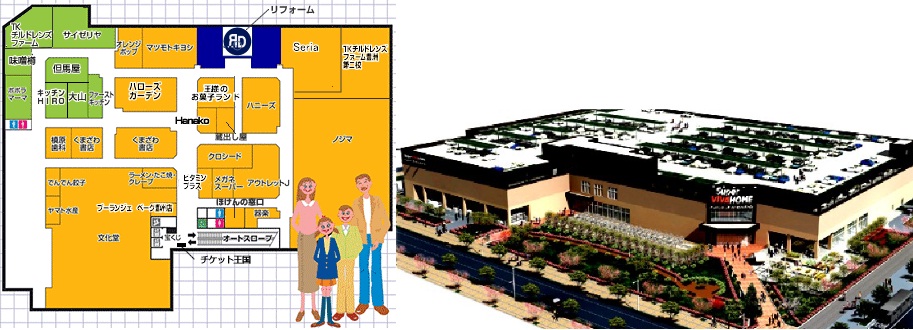 ショッピングセンター　OUTLET－Jスーパービバホーム（ショッピングセンター）まで1100m