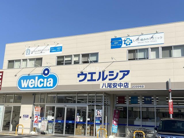 ドラックストア　ウエルシア八尾安中店（ドラッグストア）まで830m