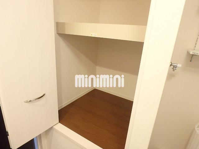 収納　洗面所にも収納があるので整理整頓しやすいです。