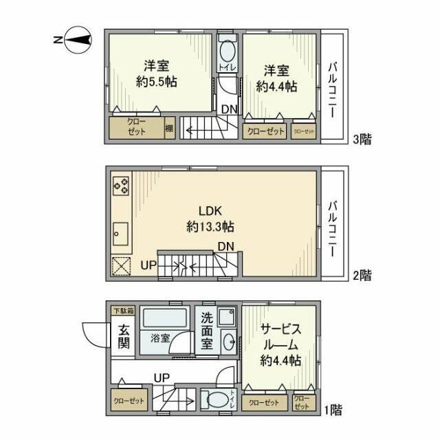 北小岩戸建の間取り写真
