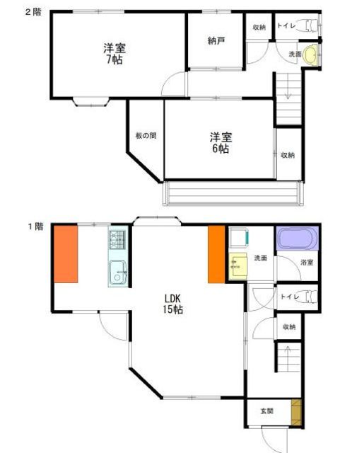 上戸田5丁目貸戸建の間取り写真