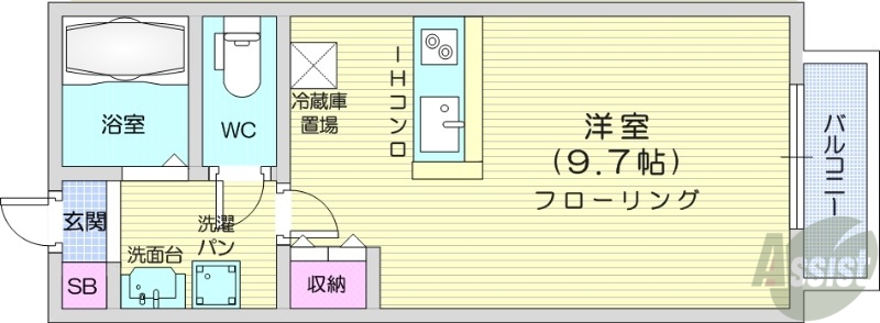 カルフール大通東の間取り写真