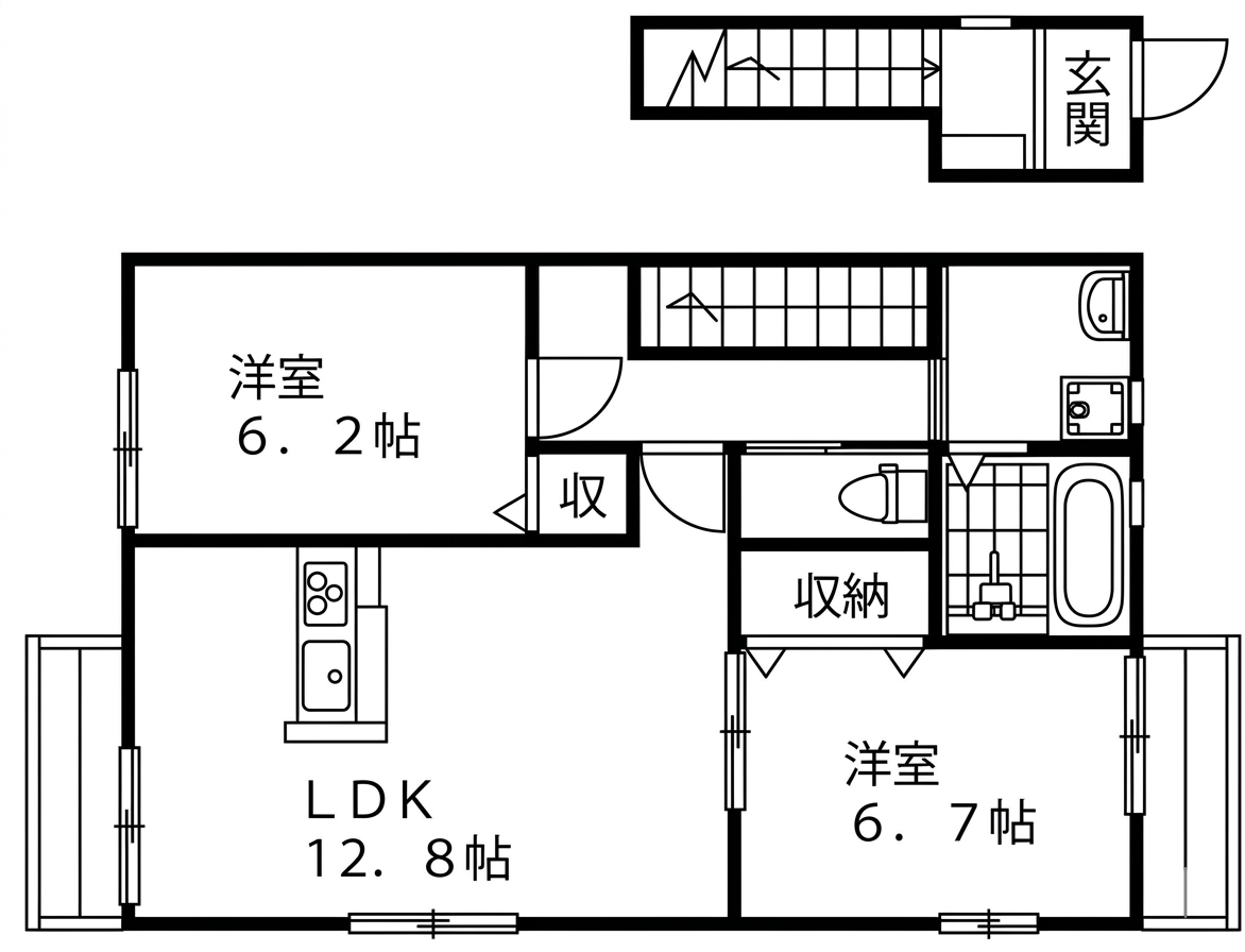 フィカーサ皆実町の間取り写真
