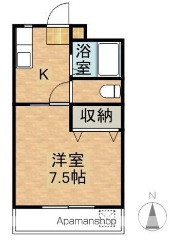ＪＲ日豊本線 都城駅 徒歩17分 3階建 築41年の間取り写真