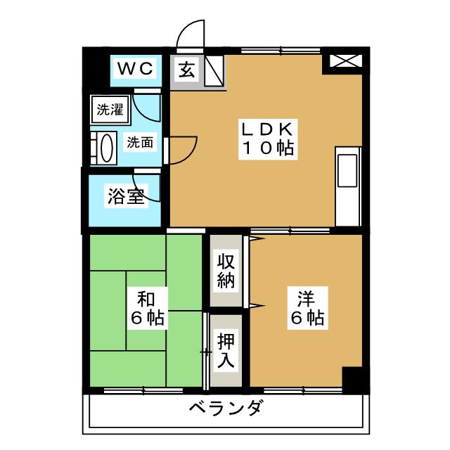 谷ハイツの間取り写真