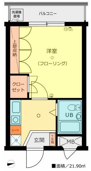 福岡市中央区谷のマンションの間取り