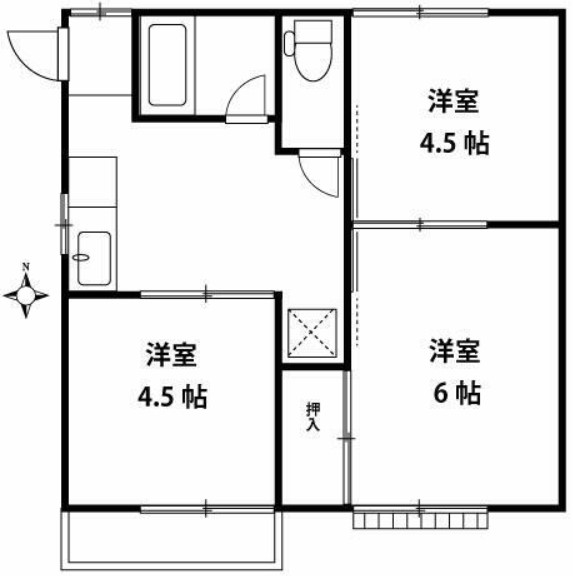 武蔵野ハイツの間取り