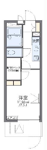 レオパレス向陵西の間取り