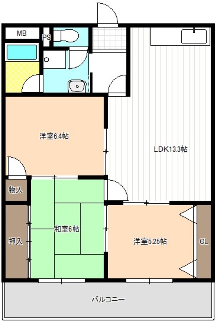 入場ハイツの間取り