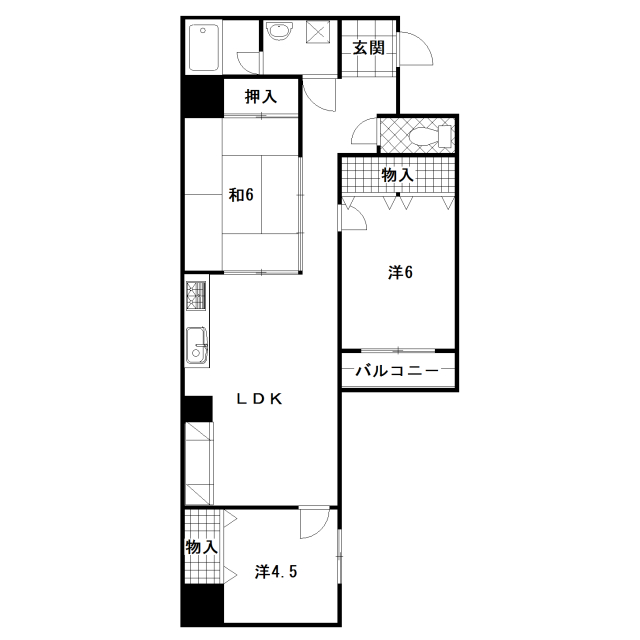 エクセルシオール新町の間取り