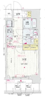 ジアコスモ江戸堀パークフロントの間取り写真