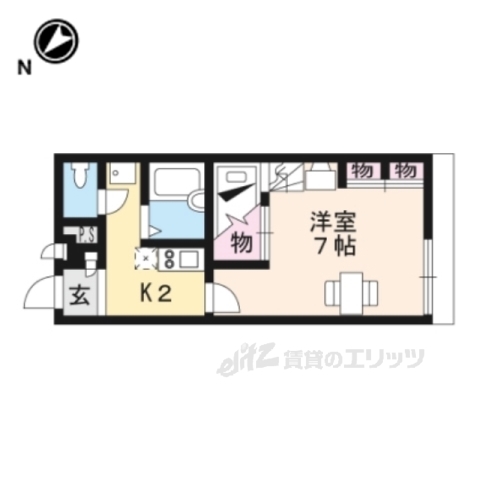 大和郡山市小泉町のアパートの間取り