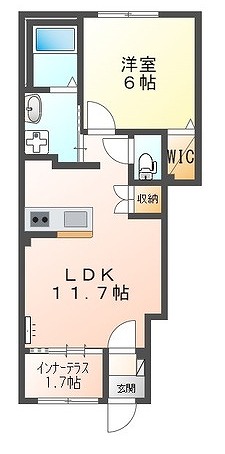 廿日市市大野原のアパートの間取り