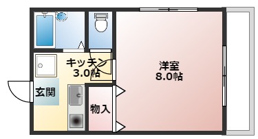 己斐上タウンBの間取り