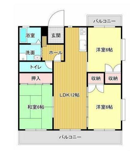 鹿児島市和田のマンションの間取り