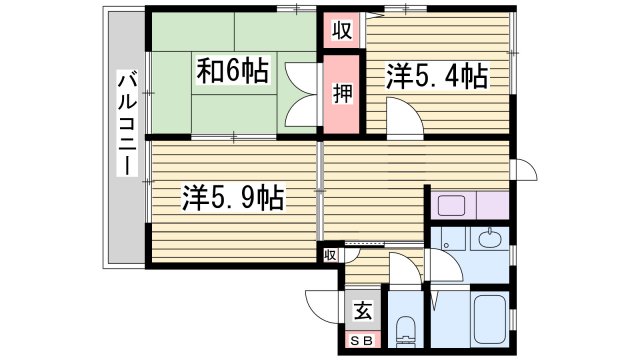 フレグランス塩屋の間取り